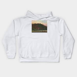 Village of La Roche-Blond, effect of the evening by Claude Monet Kids Hoodie